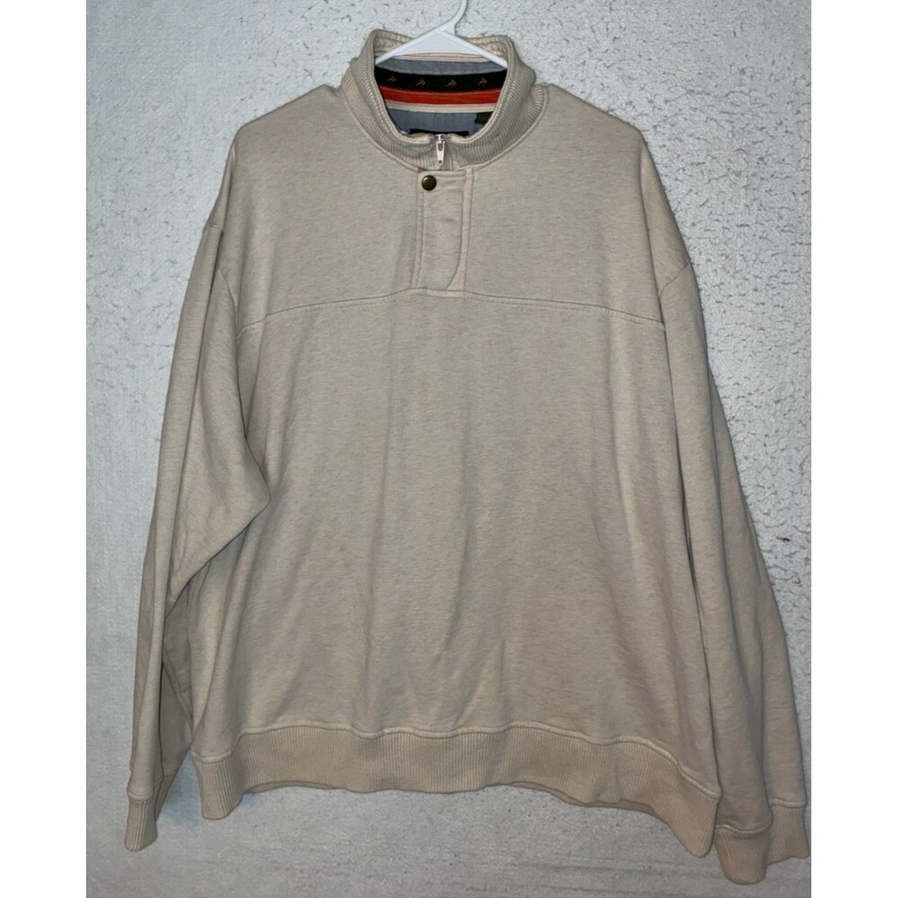 ORVIS Signature Collection Snap 1/4 Zip Sweatshirt Pullover Sweater Mens XXL